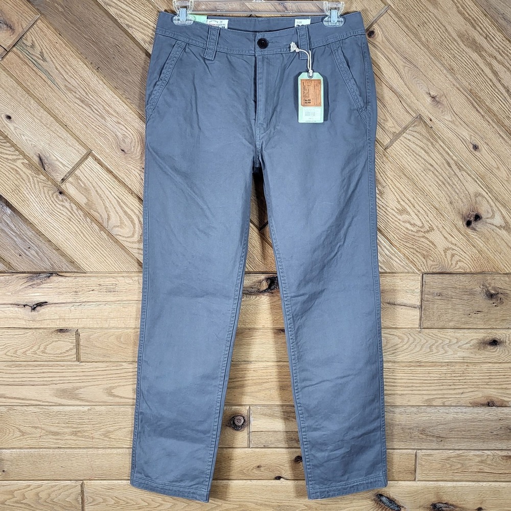 Fat Face Mens Modern Coastal Chino Pants Gray Size 32R 100% Cotton